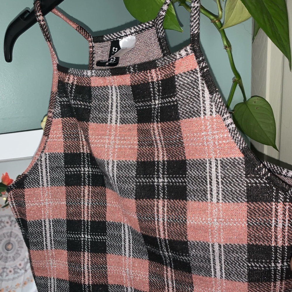 Plaid Pink Top